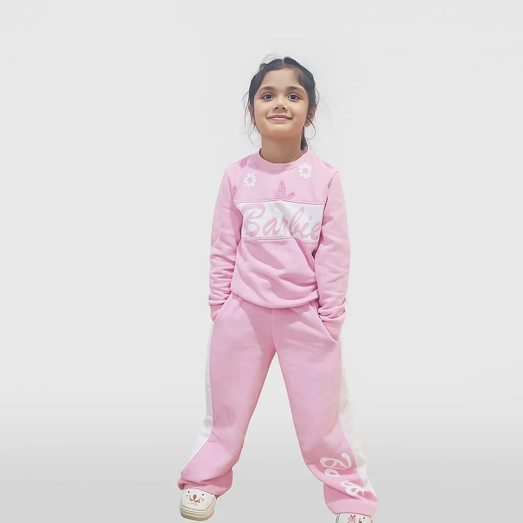 Girls Barbie Wide Leg Cord Set (3 to 4 Y)