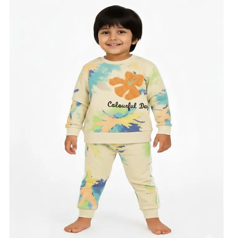 Color Splash Floral Winter Jogger Set (3 to 4 Y)