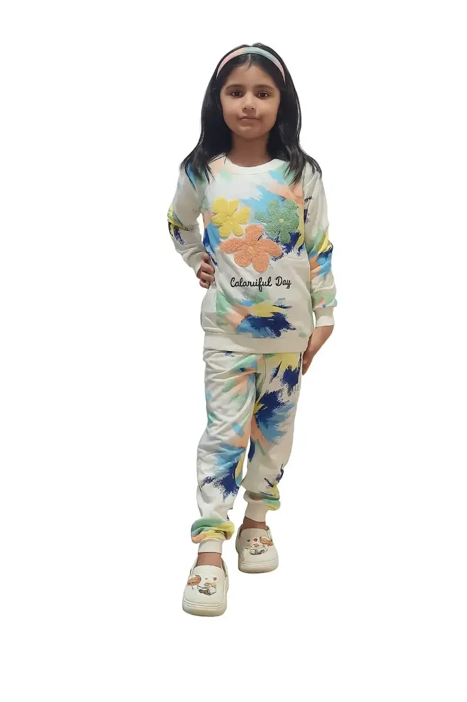 Color Splash Floral Winter Jogger Set