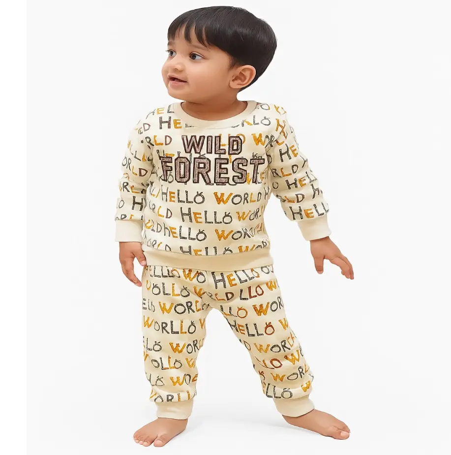 Wild Forest Hello World Winter Jogger Set (9 to 12 M)