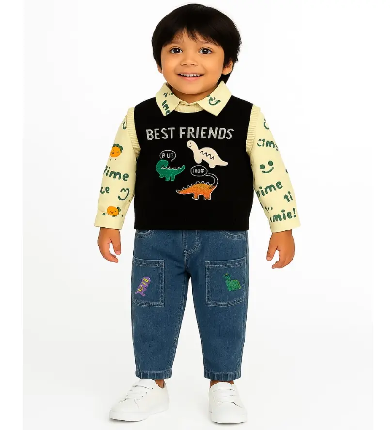 3 Piece Designer Korean Set. (18 to 24 M)