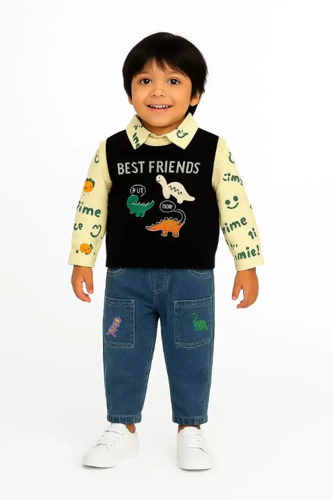 3 Piece Designer Korean Set. (18 to 24 M)